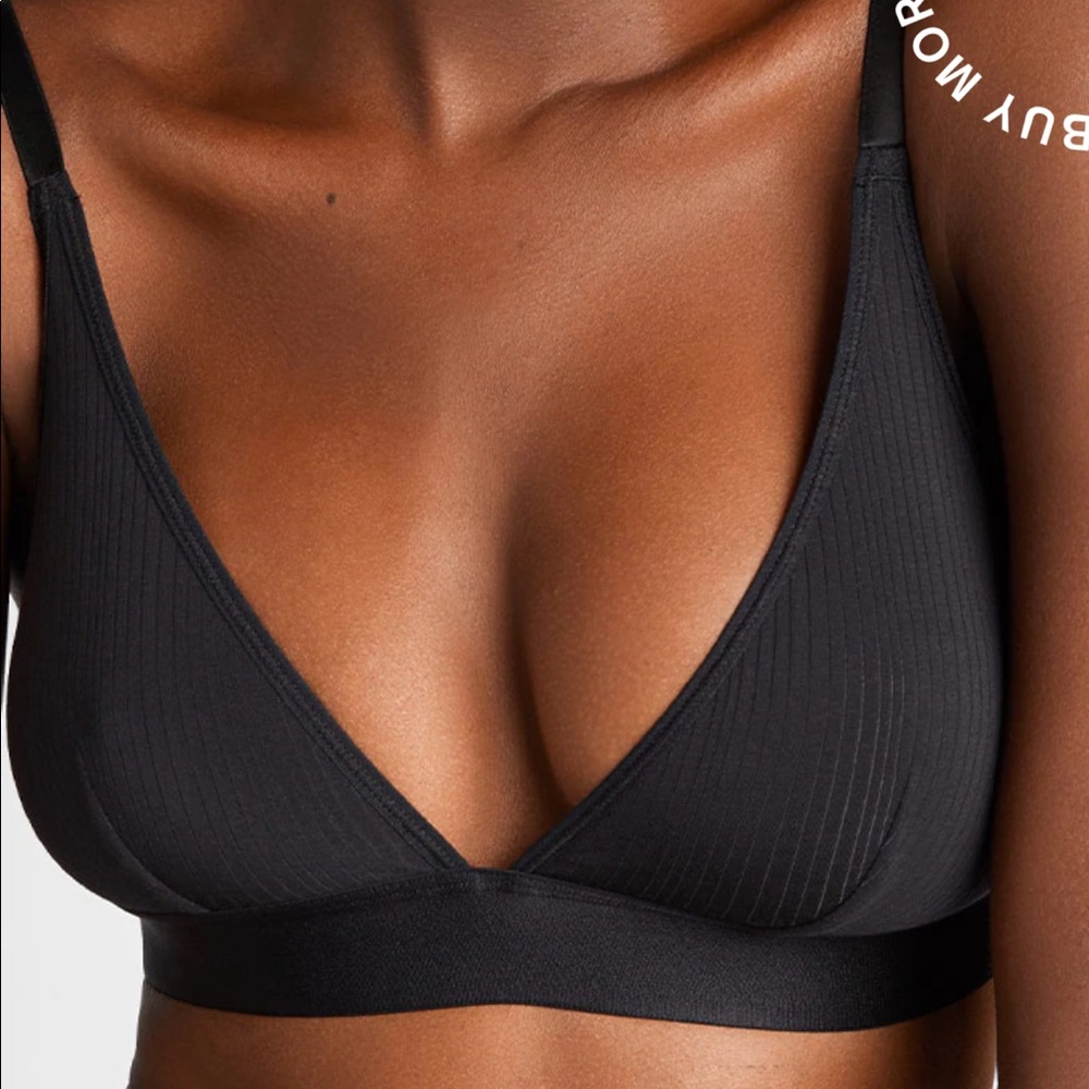 Negative Whipped Black Triangle Bra